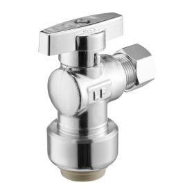 10 Pack Angle Stop Valve Push-to-Connect 1/2" PTC x 3/8" OD Compression 1/4 Turn