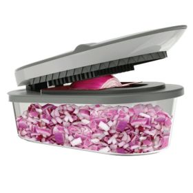 Chopzilla Mandoline Slicer Vegetable Chopper Cheese Grater Kitchen Food Dicer Veggie Potato Cutter 4 Blades Gray