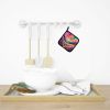 Colorful Liatris Pair of Pot Holders Kitchen Heat Resistant Pot Holders Sets Oven Hot Pads for Cooking Baking BBQ, 7 1/2 x 7 1/2