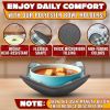 4 Pcs Microwave Bowl Cozy Holders Gray & White Checkered Heat Resistant Microwave Bowl Holders for Hot Food Protect Hands from Hot Dishes Soft Fabric